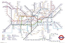 LONDON UNDERGROUND - WHITE MAP POSTER 24x36 - 34314