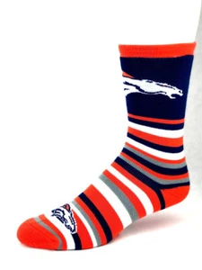 Calcetines de fútbol americano Denver Broncos azul y naranja Lotta a rayas Deuce - Imagen 1 de 2