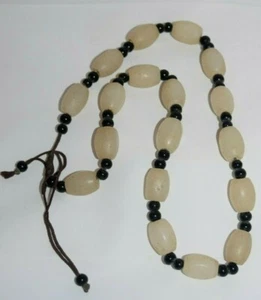 Collana antica africana tibetana melone vetro commercio perline intrecciate 22" lg ~ 87,45 gm - Foto 1 di 8