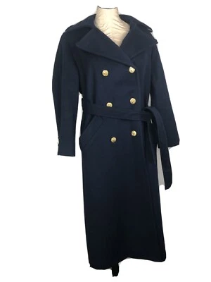 Винтажный Art De La Mode пальто 7 темно-синий золотой орел кнопки шерсти - Изображение 1 из 4