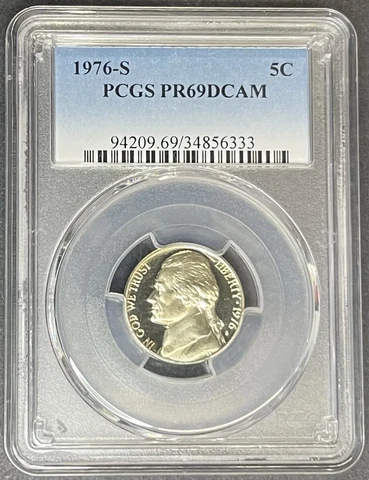 1976-S Proof Jefferson Nickel PCGS PR-69 DCAM, Buy 3 Items, Get $5 Off!! Cover