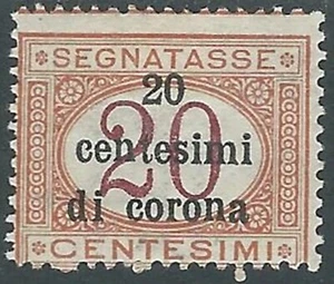 1919 TRENTO E TRIESTE SEGNATASSE 20 CENT MH * - RB8 - Bild 1 von 1
