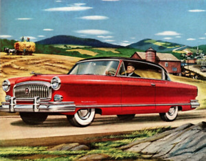 1953 Nash Ambassador Airflyte Red 6.75 x 10 Color Print Ad