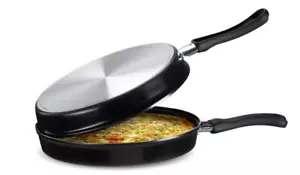 Padella per friggere 24 cm singolo/doppio lato - flip frittata padella antiaderente padella/frittata padella - Foto 1 di 6