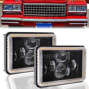 For Chevrolet Monte Carlo 1980-1988 4x6" inch LED Headlights Hi-Lo Beam H4 2PCS - Picture 1 of 12