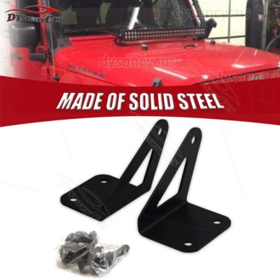 Soporte de montaje de capó de barra de luz LED recta de 32"" para Jeep Wrangler JK 2007-2018 Foto 1 de 4