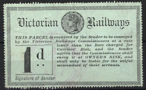 Australia States VICTORIAN RAILWAYS 1d Parcel Stamp Victoria Used Railway SS3919