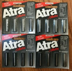 Cartuchos de hoja de afeitar Gillette ATRA (16 cartuchos) de colección nuevo stock antiguo nuevo en stock - Imagen 1 de 2