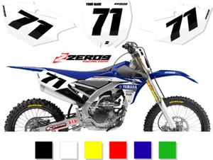 Custom MX Number Plates / Backgrounds:  Yamaha YZ YZF WR   80cc - 450cc COMP - Picture 1 of 10