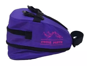 Trendy Purple Rear Bike Expandable Stash Bag Large  - Picture 1 of 3