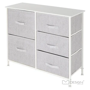 Cajonera de armario cajones de tela cómoda blanca de dormitorio 2/4/5 ML-DESIGN® - Imagen 1 de 5