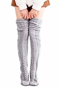 Women's Cable Knit Thigh High Socks Over Knee High Long Leg for Warmers Stock... - Picture 1 of 7