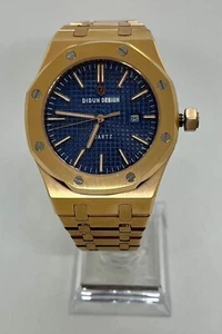 OROLOGIO UOMO DIDUN - ORO ROSA E BLU 42MM - NUOVO CON SCATOLA - Foto 1 di 9