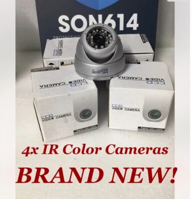 Lote 4 Cámaras de Seguridad Color 3.6mm 650TVL 24LED Resistente a la Intemperie BESNT BS-626SK ¡NUEVAS! Foto 1 de 4