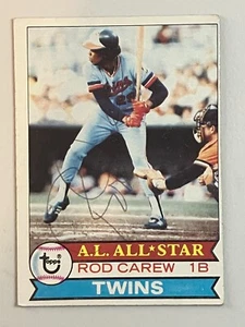 ROD CAREW AUTOGRAPHED 1979 TOPPS ALL STAR = TWINS - AUTHENTIC SIGNATURE - Picture 1 of 1