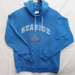 Blue SEASIDE Sailing Kapuzenpullover Herren Large | Figur starke Gebrauchsspuren - Bild 1 von 11