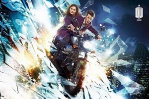PÓSTER DE TELEVISIÓN DOCTOR WHO ~ MOTO DÚO 24x36 Matt Smith BBC DR Clara Oswald - Imagen 1 de 1
