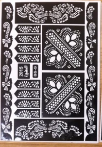 30 neue Designs HENNA AUFKLEBER TATTOO KÖRPER ART MEHNDI SCHABLONEN VORLAGE ABZIEHBILD EID - Bild 1 von 1