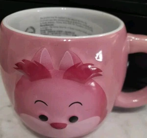 Disney Tsum Tsum Cheshire Cat Coffee Mug Alice In Wonderland Pink New - Picture 1 of 6