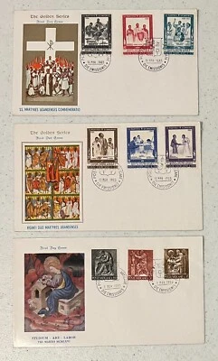 3 Vatican 1965 +66 FDC Cover Studium Art Labor Ugandenses Golden Series 60 61 80 - Image 1 of 4