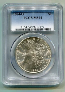 1884-O MORGAN SILVER DOLLAR PCGS MS64 NICE ORIGINAL COIN BOBS COINS FAST SHIP - Picture 1 of 4