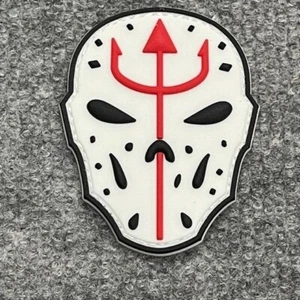 US Navy Special Forces SEAL Team Trident GID PVC Hockey Mask Morale Patch, UBACS - Picture 1 of 3