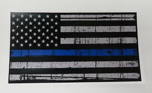 Calcomanía adhesiva de parachoques de línea delgada bandera de primera respuesta estadounidense 5,5" x 3" - Imagen 1 de 10
