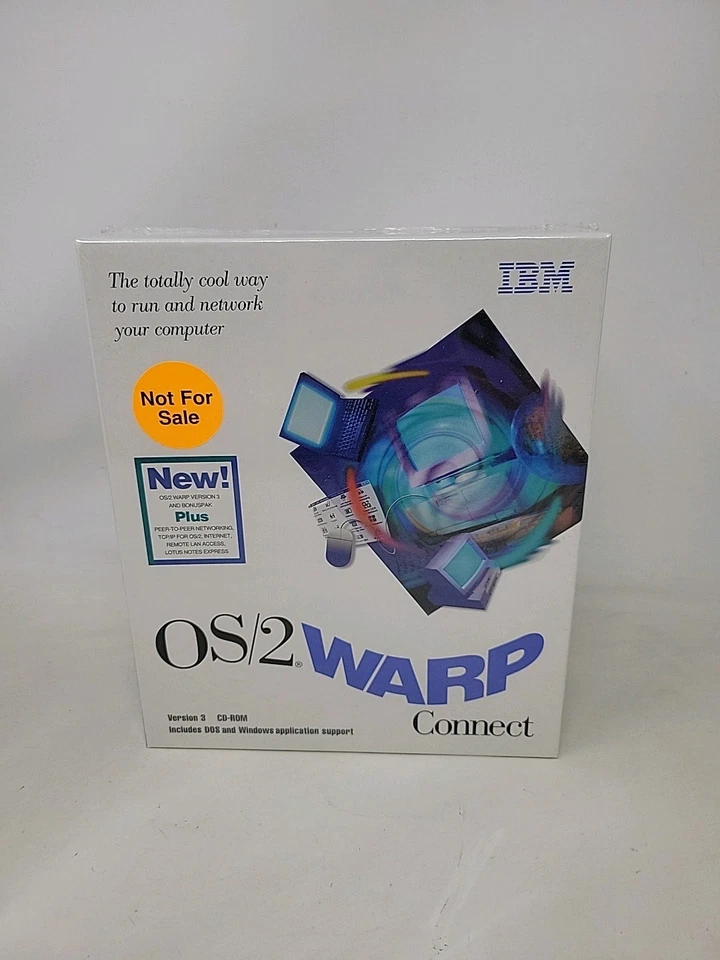 *NEW SEALED* IBM OS/2 Warp Connect Version 3 CD-Rom Vintage Computer Software - Image 1 of 4