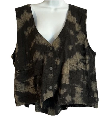 Chaleco de algodón teñido con corbata negro/gris DRESS TO KILL - OS Foto 1 de 4