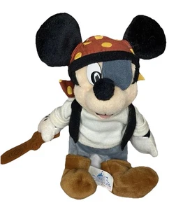 Walt Disney World Pirat Mickey Mouse 8 Zoll Plüsch Sitzsack Augenklappe Schwert Mickey - Bild 1 von 3