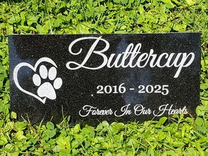 Pet Memorial Granite Stone Engraved Grave Marker Headstone Garden Plaque t14 - Picture 1 of 13