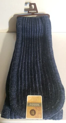 Fossil Wool Blend James Heather Scarf Navy Blue NWT - Image 1 of 4