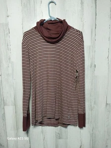 Columbia Essential Elements a righe bianco bordeaux manica lunga collo cappuccio XL - Foto 1 di 8