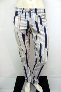 Pantaloni Uomo G. Carlo Chionna 92 Taglia 32/46 Righe Made in Italy Vintage Raro - Imagen 1 de 14