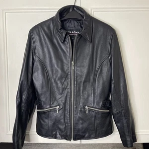 Wilsons Motorradjacke Leder schwarz Größe M Damen Moto Biker Mantel - Bild 1 von 5