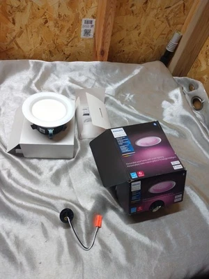 PHILIPS HUE White & Color Ambiance 4" High Lumen Retrofit Recessed Downlight - Image 1 of 4
