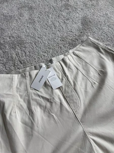 SPANX Pull On Stretch Twill Cropped Wide Leg Pants Off White 1X - Picture 1 of 4