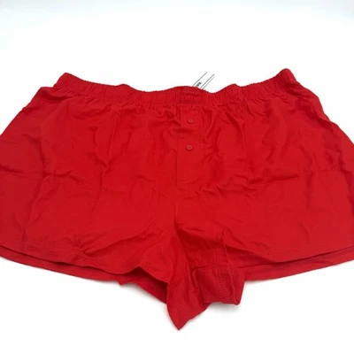Victoria's Secret PINK Boxer Flannel Boxy Pajama Bottom Shorts Large Red NWT - Image 1 of 4