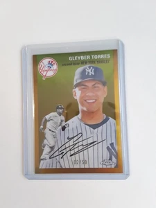 2023 TOPPS CROMO PLATINO GLEYBOR TORRES REFRACTOR ORO SP#2/50-YANK & TIGER - Imagen 1 de 1