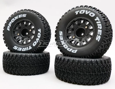 1/10 Short Course WHEELS + TIRES Track 110mm w/ 12mm 14mm 17mm Hex (4pcs) - Image 1 of 4