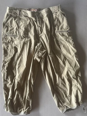 Pantalones cargo Caribbean Joe talla 22W bolsillos de tiro alto informales al aire libre tostados senderismo Foto 1 de 4