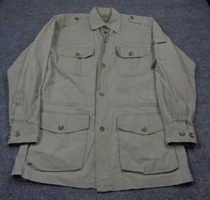 Cabela's Safari Series Shirt  Mens M Beige Field Shacket Jacket Outdoors - Picture 1 of 11