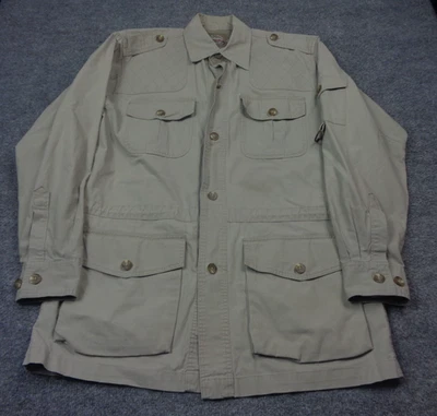 Cabela's Safari Series Shirt  Mens M Beige Field Shacket Jacket Outdoors - Image 1 of 4