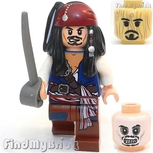 Lego Pirates of the Caribbean Jack Sparrow w/ Duel Faces & Wood Grain Voodoo NEW - Picture 1 of 1
