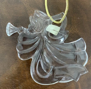 Mikasa Crystal Christmas Ornament Cherub Playing Trumpet Joyous Collection - Picture 1 of 7