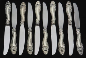 GORHAM DECOR (10) STERLING SILVER 9" DINNER KNIVES - Picture 1 of 3
