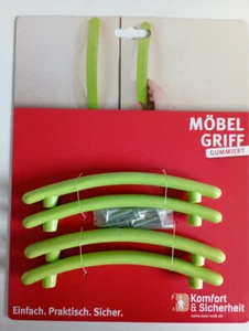 HSI 4 Möbelgriffe gummiert Kindermöbel  Kautschuk grün - Bild 1 von 2