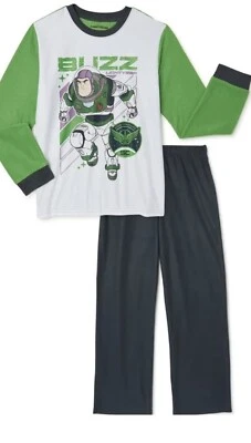 迪士尼皮克斯巴斯光年男孩 2 件套睡衣套装尺寸 6/7 全新带标签 — 第 1/2 张图片