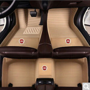 For Fiat 500L 2014-2020 Floor Mats Custom Auto Front Rear Mats Carpet Waterproof