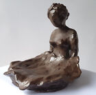 Erotic Ceramics Ashtray Nude Women Nude Handmade Um 1950 O185